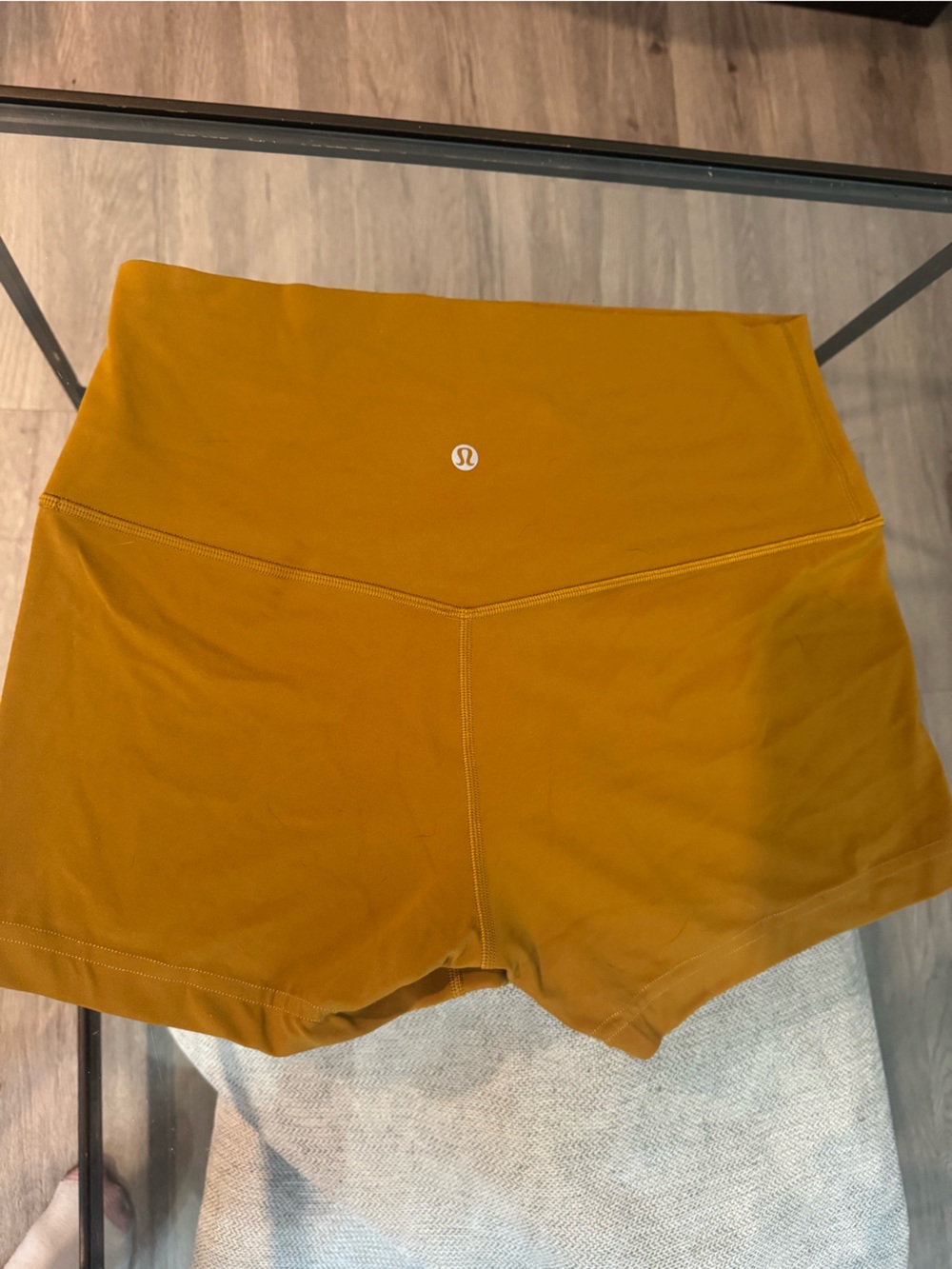 lululemon athletica Mustard Yellow High-Rise Bike Shorts
